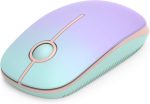 Wireless Mouse - 2.4G ultra-thin portable computer mouse with Nano receiver, low-noise optical mouse for laptops, PCs, and desktops.