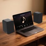 Bluetooth wireless speaker, active bookshelf speaker, wooden shell, 3D surround sound. Suitable for desktop computers and home entertainment - Image 2