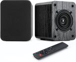 Active Bluetooth bookshelf speaker, 40W phono speaker, equipped with 3-inch dual cone drivers, delivering powerful full-range sound. Stereo speaker, suitable for phono players, computers, and TVs.